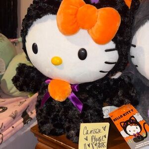 Hello Kitty Halloween Plush in Black and Orange